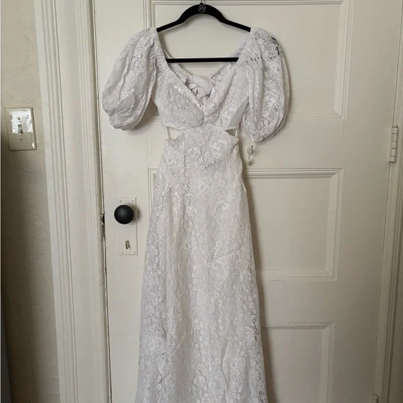 Abercrombie & Fitch White Lace Maxi Dress - Picture 4 of 5